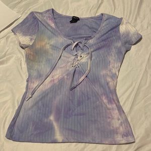 never worn, great condition, rue 21 tee shirt with laces, size M